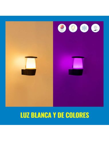 Aplique de exterior Inteligente Elpas a todo color, Wifi, IP44 Aplique