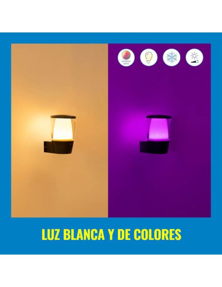 Aplique de exterior Inteligente Elpas a todo color, Wifi, IP44 Aplique
