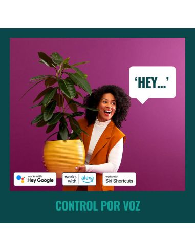 Aplique de exterior Inteligente Elpas a todo color, Wifi, IP44  control por voz