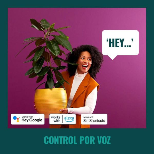 Aplique de exterior Inteligente Elpas a todo color, Wifi, IP44  control por voz