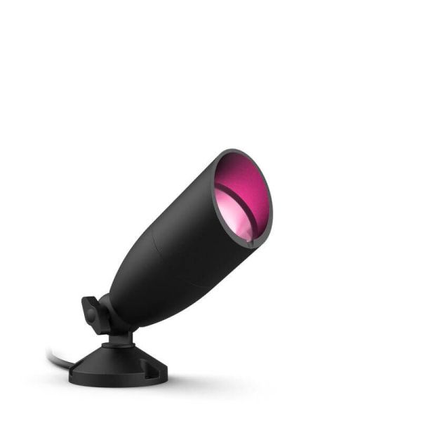 Focos de Suelo Exterior Inteligente con picas de tierra, Spotlight a todo color, Wifi, IP65, 12V - Kit de 2 focos y Extensión