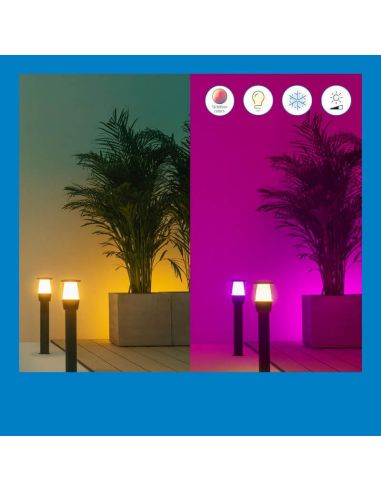 Balizas Inteligentes para Exterior Elpas a todo color, Wifi, IP65 y Expansión para balizas ambiente con colores