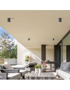 Foco/Plafón LED Nori antracita texturizado para exterior E27 15W IP65 2