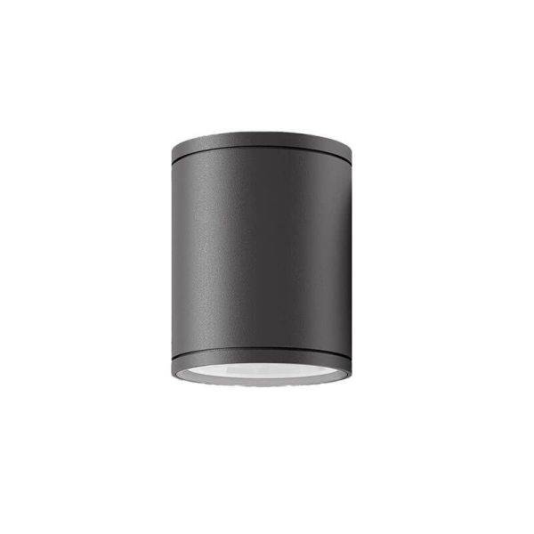 Spot/plafonnier LED Nori anthracite texturé pour extérieur E27 15W IP65