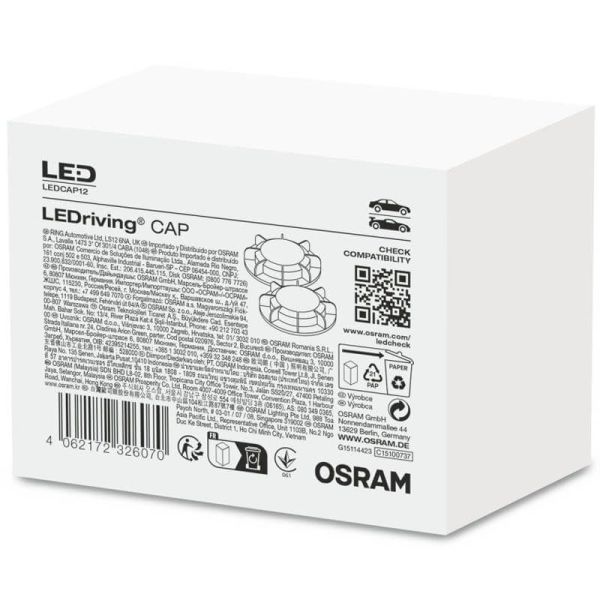 LEDCAP12 Tapa de cierre de Faro para Bombilla LED H7 Pack 2 Unds. Osram | LeonLeds