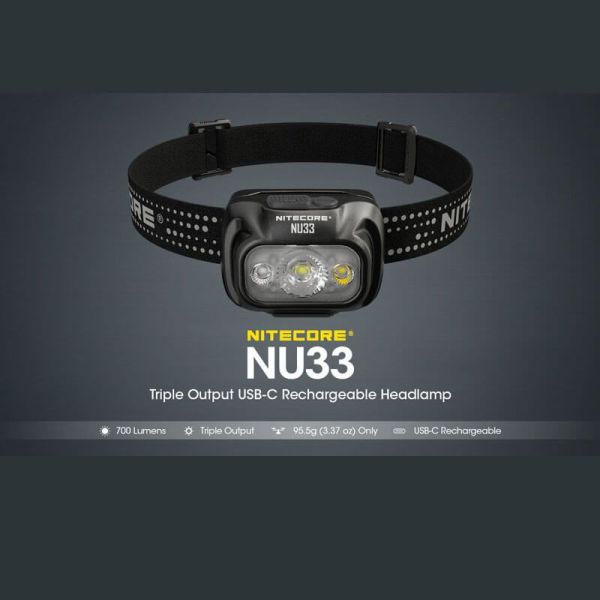 Linterna LED frontal recargable NU33 especificaciones