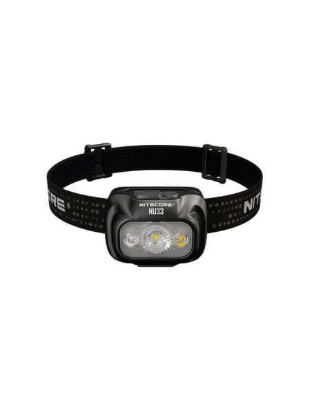 Vista frontal do farol LED recarregável NU33