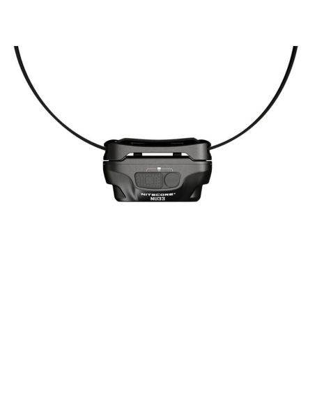 Linterna LED frontal recargable NU33 vista desde arriba