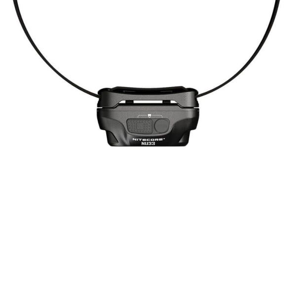 Linterna LED frontal recargable NU33 vista desde arriba