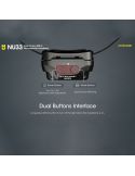 Linterna LED frontal recargable NU33 botones duales