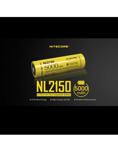 Nitecore NL2150 5000mAh 21700 Bateria recarregável | leonleds