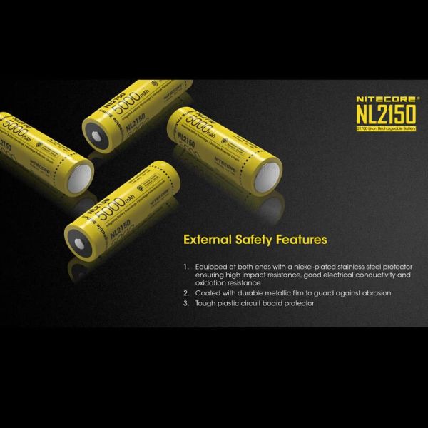 Bateria recargable Nitecore NL2150 5000mAh 21700 | LeonLeds