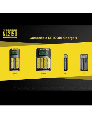 Bateria recargable Nitecore NL2150 5000mAh 21700 | LeonLeds