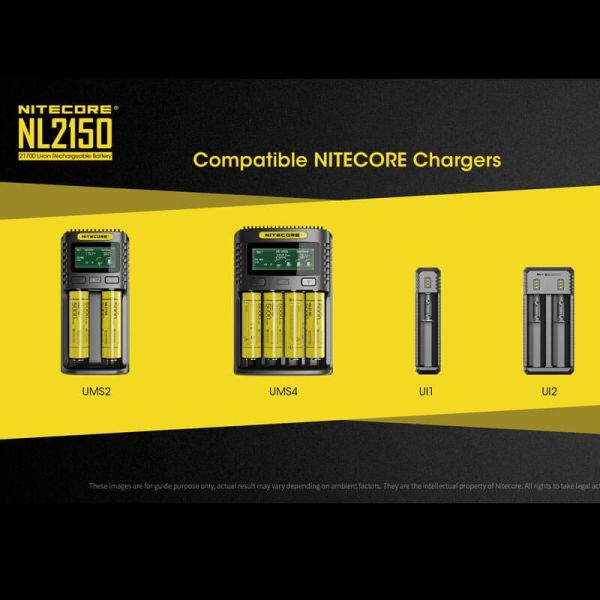 Nitecore NL2150 5000mAh 21700 Bateria recarregável | leonleds