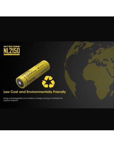 Bateria recargable Nitecore NL2150 5000mAh 21700 | LeonLeds