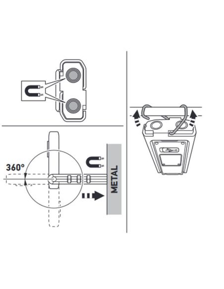 Linterna LED Pocket Light  UP500 Hella con iman y gancho 250Lm 2XM 359 002-201 Hella | LeonLeds