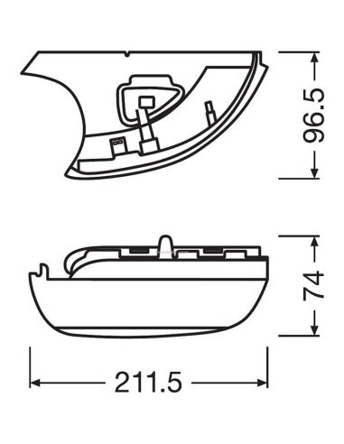 Dimensões Pisca-pisca dinâmico de LED branco para espelho retrovisor LEDriving LEDDMI 5K0 WT S Aprovado Conjunto de 2 Osram | le