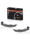 Pisca-pisca dinâmica LED Acabamento preto para espelho LEDriving LEDDMI 8W0 BK S Aprovado Conjunto de 2. Audi A4 A5 Osram