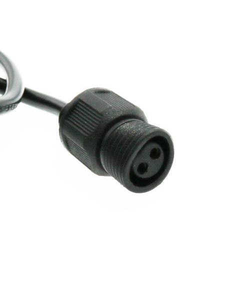 Cabo de extensão preto de 2 metros para IP65 solar à prova d'água Holofote LED | leonleds
