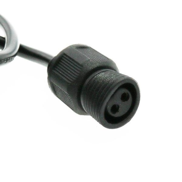 Cable alargador Negro de 2 metros para Proyector LED Solar Estanco IP65 | LeonLeds