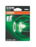 Bombilla Halogena C5W Ultra Life 12V 2 Unds. 6418ULT-02B 5W 35mm Osram | LeonLeds