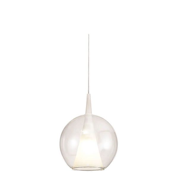 Lámpara Colgante de Bola de Cristal sin florón Elsa blanca  E27 -Configurable- 