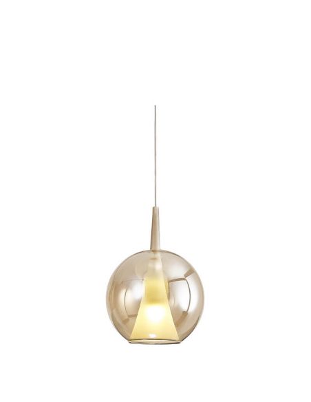 Plafonnier suspendu Elsa rond Bronze