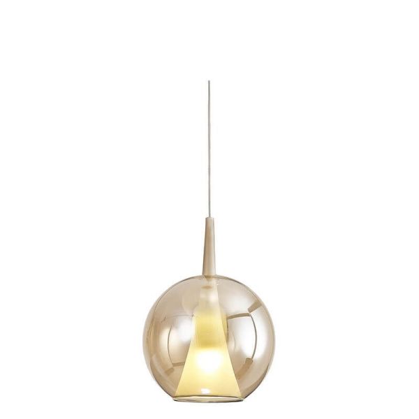 Plafonnier suspendu Elsa rond Bronze