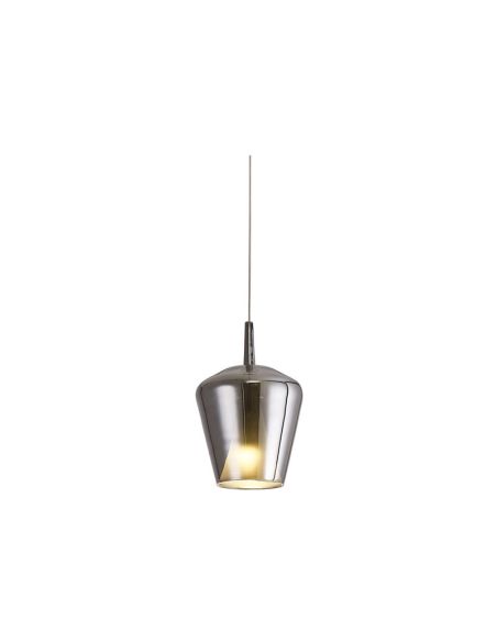 Lámpara Colgante de Campana Elsa cristal sin florón Ø22,5cm -Configurable- cromo