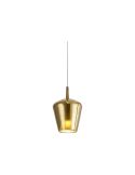 Lámpara Colgante de Campana Elsa cristal sin florón Ø22,5cm -Configurable- oro