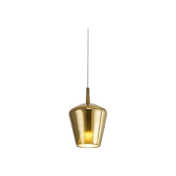 Lámpara Colgante de Campana Elsa cristal sin florón Ø22,5cm -Configurable- oro