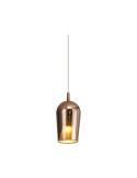 Lámpara Colgante de El Champ cristal sin florón Elsa ø17cm -Configurable- cobre