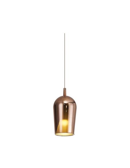 Lámpara Colgante de El Champ cristal sin florón Elsa ø17cm -Configurable- cobre