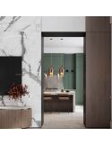 Lámpara Colgante de El Champ cristal sin florón Elsa ø17cm -Configurable- cobre ambiente