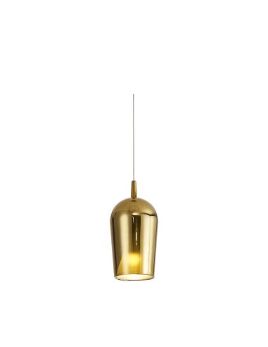 Lámpara Colgante de El Champ cristal sin florón Elsa ø17cm -Configurable-  oro