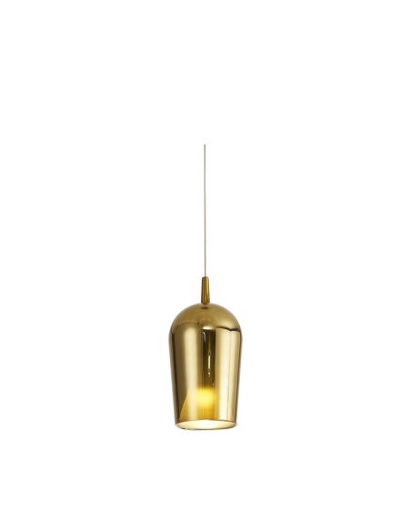 Lámpara Colgante de El Champ cristal sin florón Elsa ø17cm -Configurable-  oro