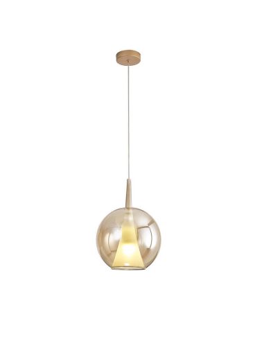 Lámpara Colgante de Bola de cristal Elsa oro ø25cm  E27