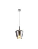 Lámpara Colgante de Campana cristal Elsa cromo Ø22,5cm