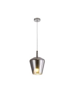 Lámpara Colgante de Campana cristal Elsa cromo Ø22,5cm
