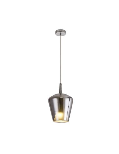 Lámpara Colgante de Campana cristal Elsa cromo Ø22,5cm
