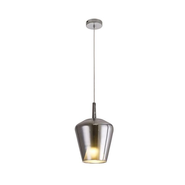 Lámpara Colgante de Campana cristal Elsa cromo Ø22,5cm