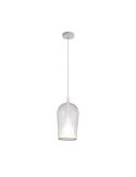 Lámpara Colgante de El Champ cristal Elsa blanco ø17cm
