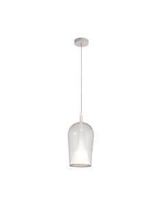 Lámpara Colgante de El Champ cristal Elsa blanco ø17cm