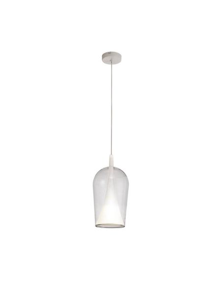 Luminária Pendente El Champ, vidro branco Elsa, ø17cm
