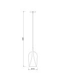 Suspension El Champ, cristal blanc Elsa, dimensions ø17 cm