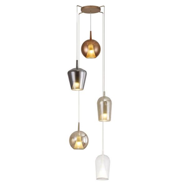 Lámpara de techo Colgante de cristal Elsa con 5 Luces