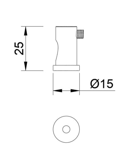Blocacables para lámparas de techo colección Elsa blanco, oro, cromo, negro Ø1,5cm medidas