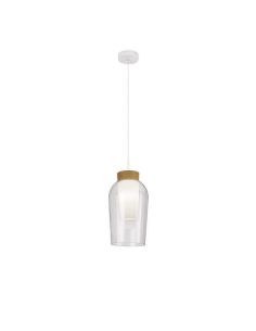 Lámpara de Techo Colgante Nora E27 - blanco/madera
