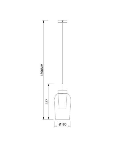 Luminária pendente de teto Nora E27 - branco/madeira, preto/mármore, dourado/branco