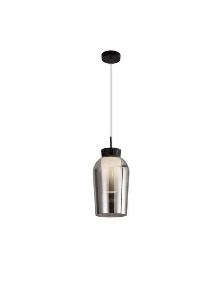 Luminária de teto pendente Nora E27 - preto/mármore